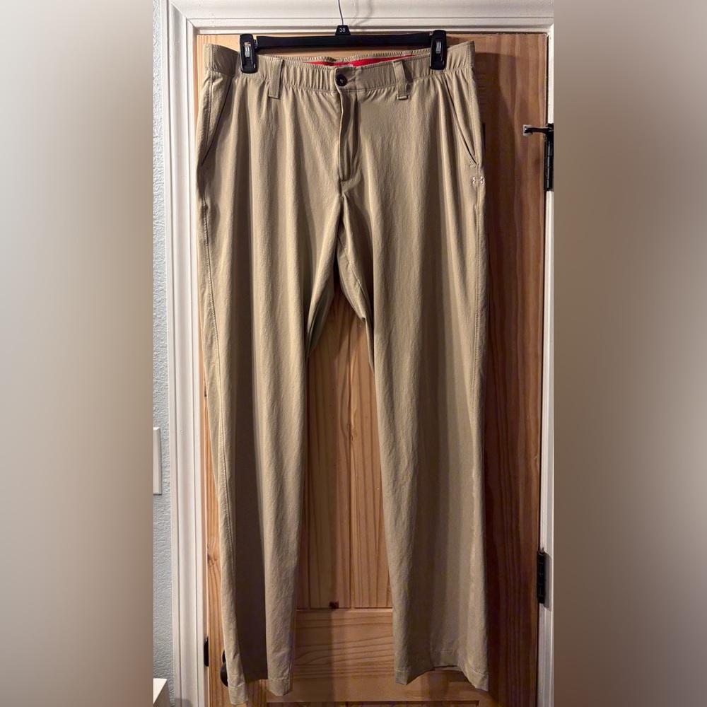 Under‎ Armour Men’s Dri-Fit Khaki Pants Loose Tapered 38x32